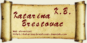 Katarina Brestovac vizit kartica